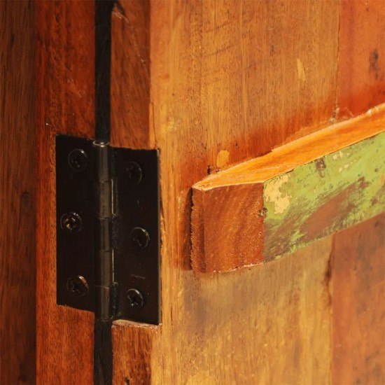 1 ajtós antik tömör újrahasznosított fa szekrény