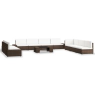 10 részes barna polyrattan kerti ülőgarnitúra