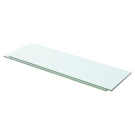 2 db átlátszó üveg paneles polc 60 x 15 cm