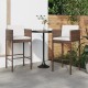 2 db barna polyrattan bárszék párnával 2 db barna polyrattan bárszék párnával