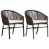 2 db barna pvc rattan kerti szék