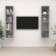 2 db betonszürke forgácslap falra szerelhető tv-szekrény 2 db betonszürke forgácslap falra szerelhető tv-szekrény