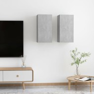 2 db betonszürke forgácslap tv-szekrény 30,5 x 30 x 60 cm