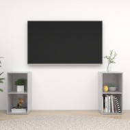 2 db betonszürke forgácslap tv-szekrény 72 x 35 x 36,5 cm