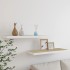2 db fehér és tölgyszínű mdf fali polc 80 x 23,5 x 3,8 cm