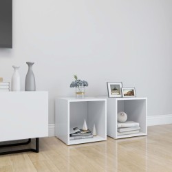 2 db fehér forgácslap tv-szekrény 37 x 35 x 37 cm 2 db fehér forgácslap tv-szekrény 37 x 35 x 37 cm