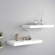 2 db fehér mdf fali polc 50 x 23 x 3,8 cm