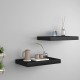 2 db fekete mdf lebegő fali polc 40 x 23 x 3,8 cm 2 db fekete mdf lebegő fali polc 40 x 23 x 3,8 cm