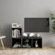 2 db magasfényű szürke forgácslap tv-szekrény 72 x 35 x 36,5 cm