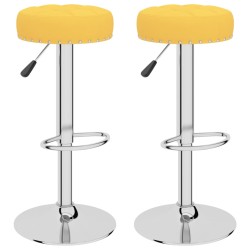 2 db mustársárga szövet bárszék