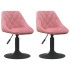 2 db rózsaszín bársony forgó étkezőszék