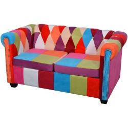 2 személyes chesterfield szövetkanapé