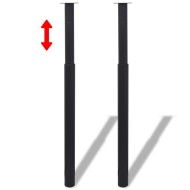 2 teleszkópos asztalláb 710 mm - 1100 mm fekete