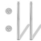 2 teleszkópos asztalláb 710 mm - 1100 mm króm