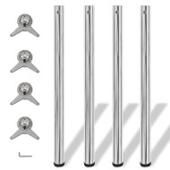 242134 4 height adjustable table legs chrome 870 mm