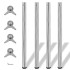 242134 4 height adjustable table legs chrome 870 mm