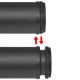 242141 4 height adjustable table legs black 1100 mm