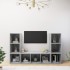 3 db betonszürke forgácslap tv-szekrény 107 x 35 x 37 cm