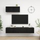 3 db fekete forgácslap tv-szekrény 3 db fekete forgácslap tv-szekrény