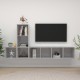 3 részes betonszürke forgácslap tv-szekrény szett
