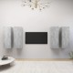 4 db betonszürke forgácslap tv-szekrény 30,5 x 30 x 90 cm 4 db betonszürke forgácslap tv-szekrény 30,5 x 30 x 90 cm