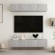 4 db betonszürke forgácslap tv-szekrény 80 x 30 x 30 cm 4 db betonszürke forgácslap tv-szekrény 80 x 30 x 30 cm