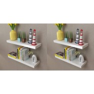 4 db fehér fali polc 60 cm