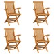 4 db összecsukható tömör tíkfa kerti szék