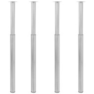 4 db szálcsiszolt nikkel teleszkópos asztalláb 710 mm - 1100 mm