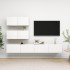 4 részes fehér forgácslap tv-szekrényszett