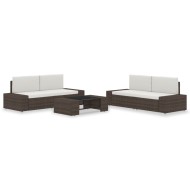 5 részes barna polyrattan kerti ülőgarnitúra