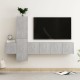 5 részes betonszürke forgácslap tv-szekrényszett 5 részes betonszürke forgácslap tv-szekrényszett