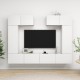 6 részes fehér forgácslap tv-szekrényszett 6 részes fehér forgácslap tv-szekrényszett