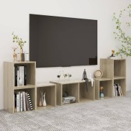 6 részes sonoma-tölgyszínű forgácslap tv-szekrényszett 6 részes sonoma-tölgyszínű forgácslap tv-szekrényszett
