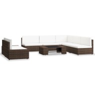 7 részes barna polyrattan kerti ülőgarnitúra