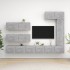 7 részes betonszürke forgácslap tv-szekrényszett