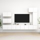 8 részes fehér forgácslap tv-szekrényszett