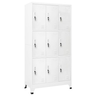 Acél öltözőszekrény 9 rekesszel 90 x 45 x 180 cm