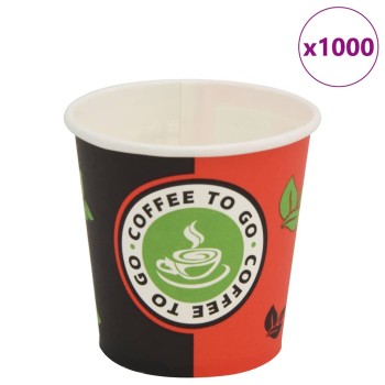 1000 db eldobható papír kávés pohár 120 ml (4 uncia)