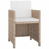 9 részes bézs polyrattan kültéri étkezőszett párnákkal 9 részes bézs polyrattan kültéri étkezőszett párnákkal