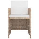 9 részes bézs polyrattan kültéri étkezőszett párnákkal 9 részes bézs polyrattan kültéri étkezőszett párnákkal
