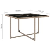 9 részes bézs polyrattan kültéri étkezőszett párnákkal 9 részes bézs polyrattan kültéri étkezőszett párnákkal