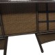 Barna kétszemélyes polyrattan kerti kanapé italtartó asztallal Barna kétszemélyes polyrattan kerti kanapé italtartó asztallal