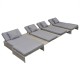 15 részes szürke kültéri polyrattan pihenőszett