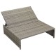15 részes szürke kültéri polyrattan pihenőszett