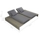 15 részes szürke kültéri polyrattan pihenőszett