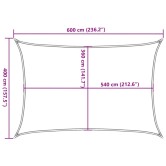 Téglalap alakú hdpe napvitorla 4 x 6 m fehér Téglalap alakú hdpe napvitorla 4 x 6 m fehér