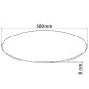 Edzett üveg asztallap kerek 500 mm