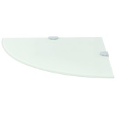Fehér üveg sarokpolc króm tartóval 25x25 cm Fehér üveg sarokpolc króm tartóval 25x25 cm