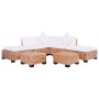18 részes természetes rattan kanapészett